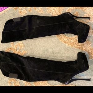 H  by Halston Suede Over the Kee Platform Boots